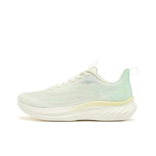 QIAODAN Cushioning, Slip Resistant, And Abrasion Resistant Low Top Casual Running Shoes Women's Green
