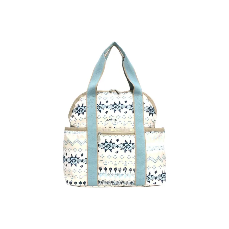 LeSportsac Polyester Backpack Women's Beige & Blue-0
