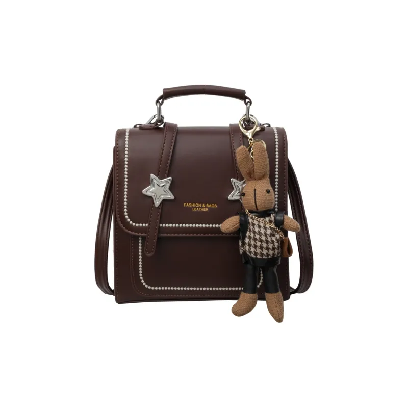 ROUNDOT PU Backpack Women's Ecru/Black/Blue/Pink/Brown-29