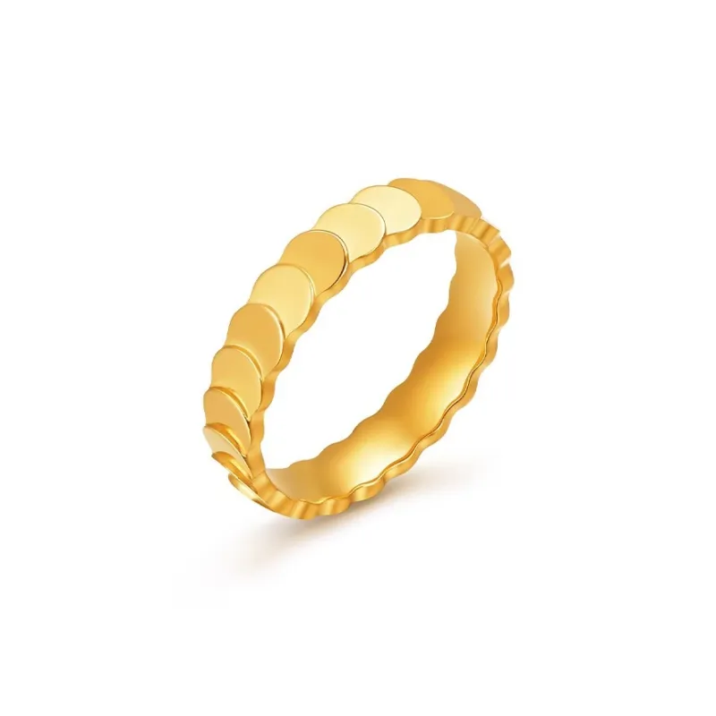 FANSHINER 18K Gold Rings Unisex-0