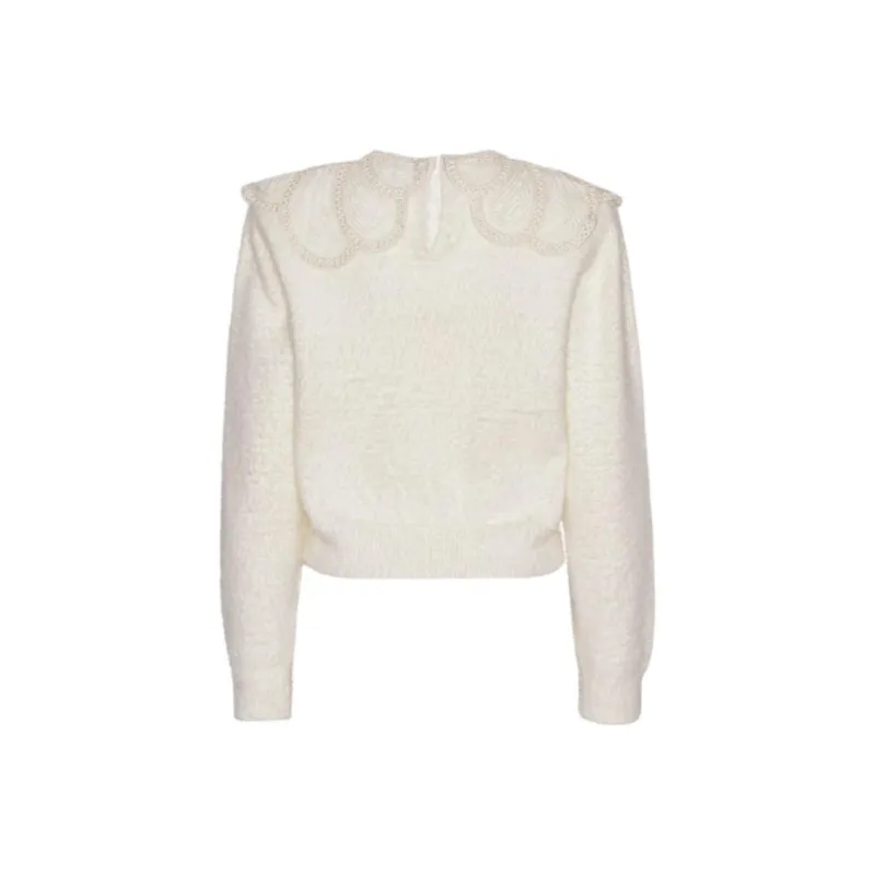 Rotate Lace collar Knit Sweater-1