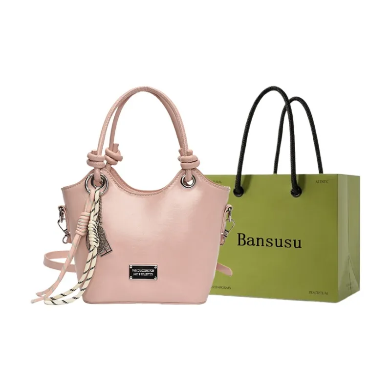 Bansusu PU Handbag Regular Women's Ecru/Yellow/Pink/Blue/Black-8