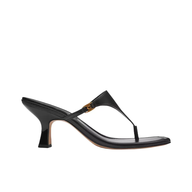 COACH Heritage Flip Flops Women's Black-1