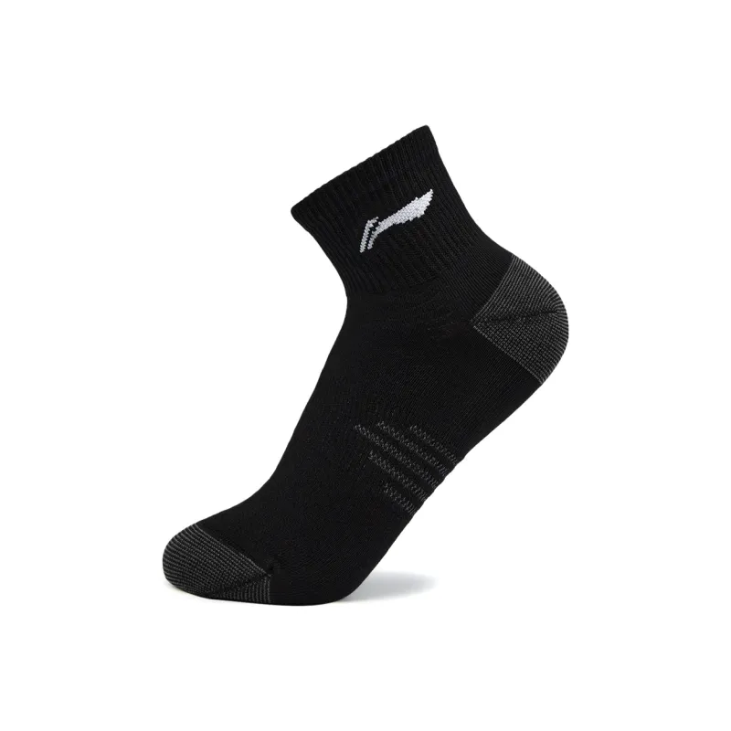 LiNing Sports Life Collection Ankle Socks Unisex 3 Pack Black-4