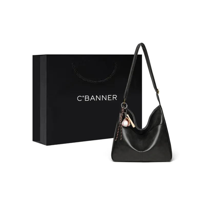 C°BANNER Synthetic Leather Tote Crossbody Bag, Shoulder Bag Medium Size Women's Brown/Coffee/Black-6