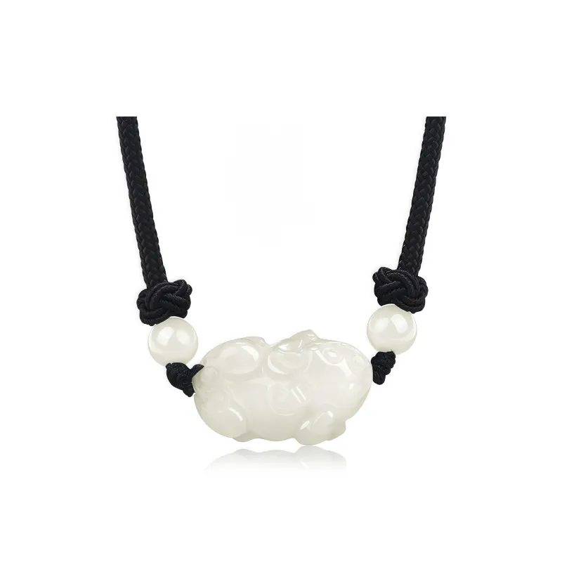 Di Su Xing Hetian Jade Pendants White Jade Women's-0
