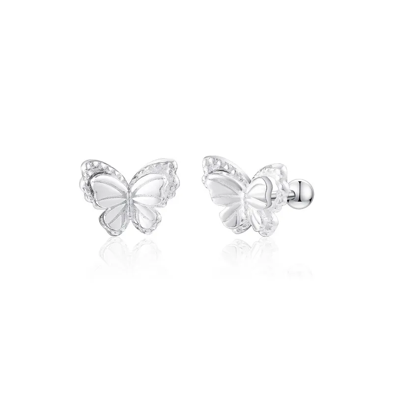 HANYUDIE Sterling Silver Stud Earrings Unisex-0
