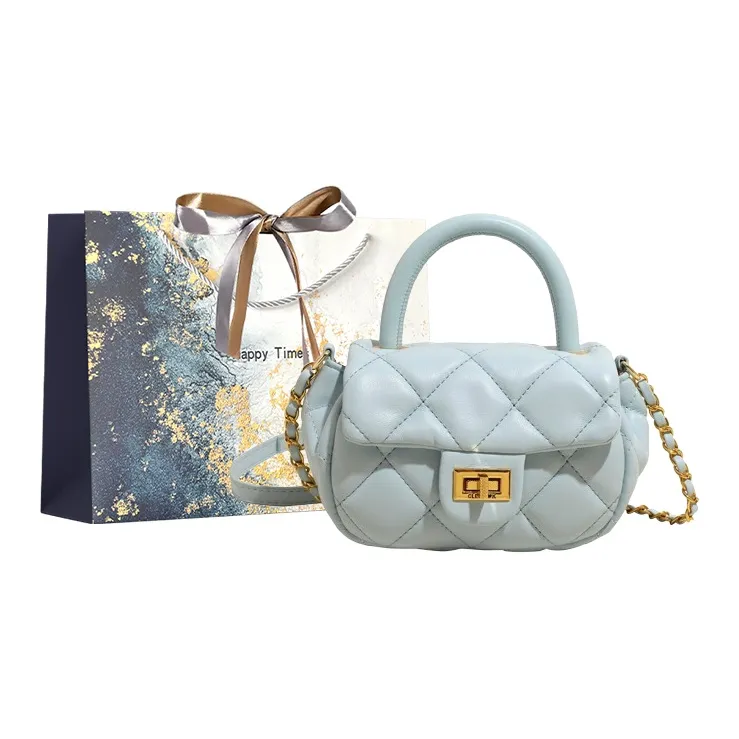 Iman's House PU Handbag Shoulder Bag Crossbody Bag Women's Ecru/Blue/Pink/Black-5