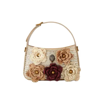Kurt Geiger London Bond Raffia One Shoulder Handbags Mini Women's Beige