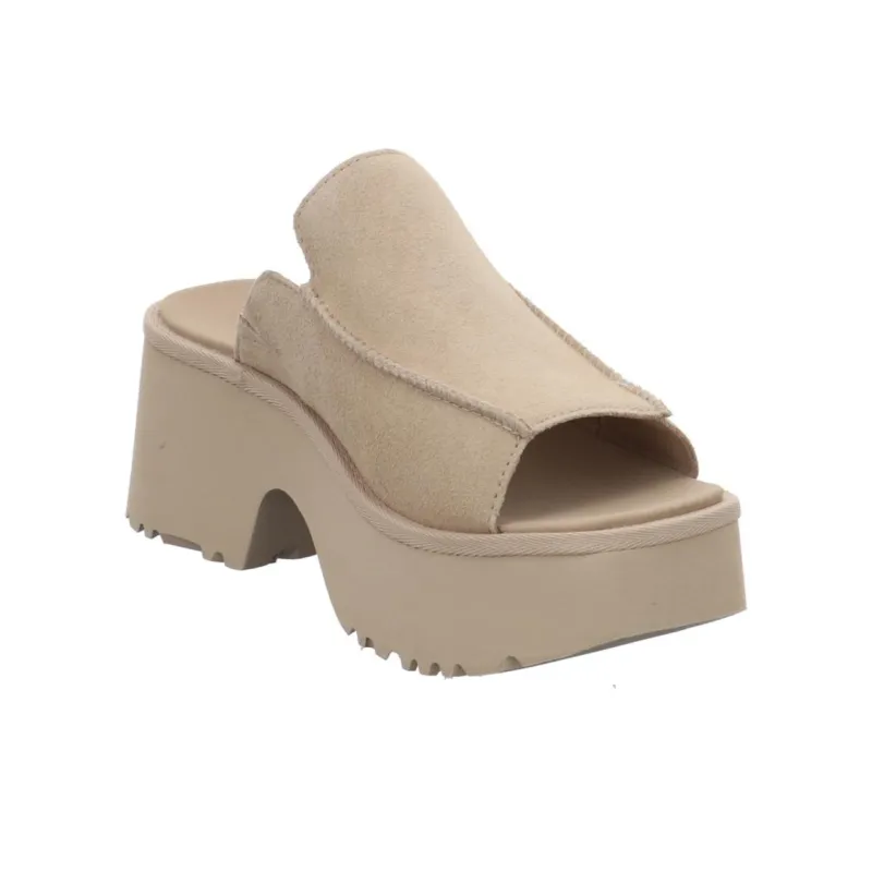 UGG Slip Resistant Slide Slippers Women's Beige-4