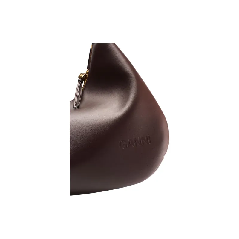 GANNI Medium Logo debossed Shoulder Bag-5