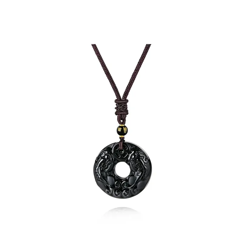 Kevni Obsidian Necklaces Unisex-0