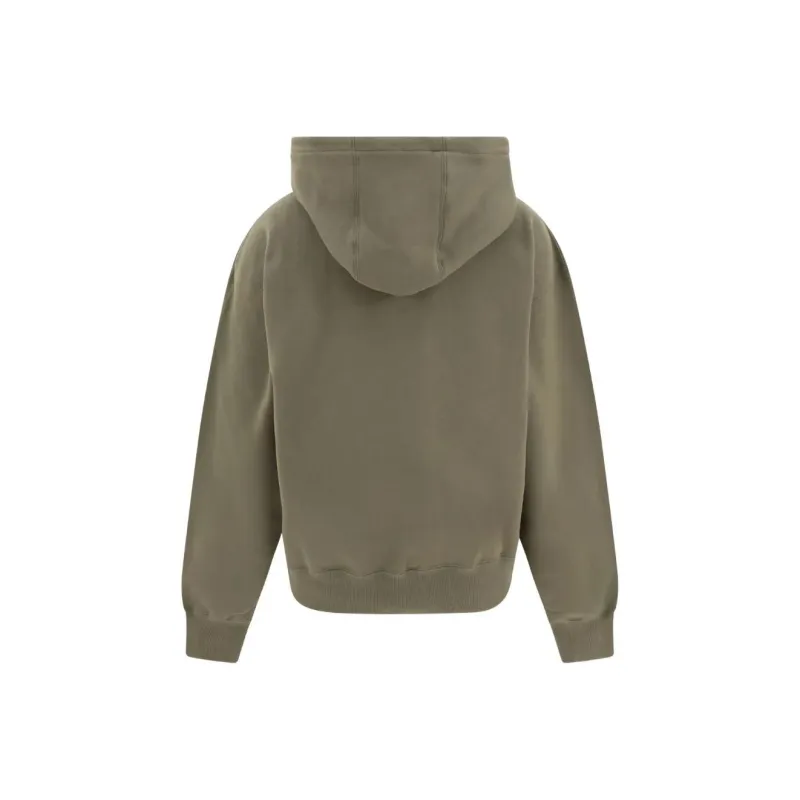 SAINT LAURENT Logo Embroidered Drawstring Hoodie-1