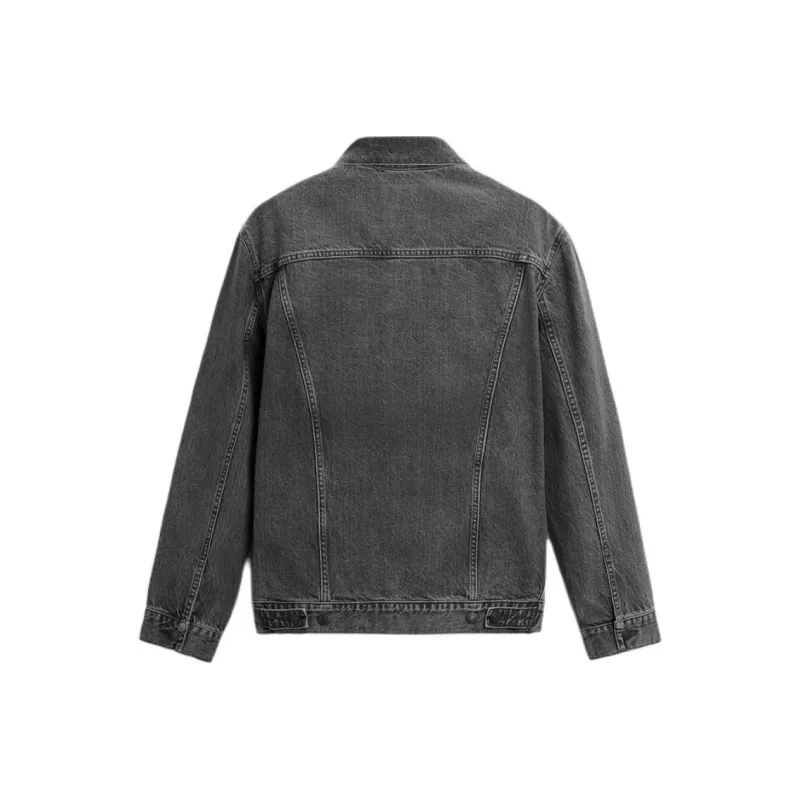 ZARA Denim Jackets Men Gray-1