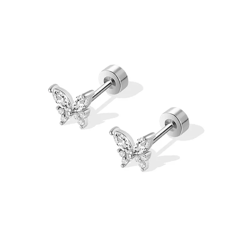 GUDUD Titanium Steel Stud Earrings Women's-7