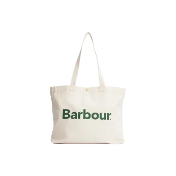 BARBOUR Cotton Tote Bag, Shopping Bag, Handbag, Shoulder Bag Unisex White