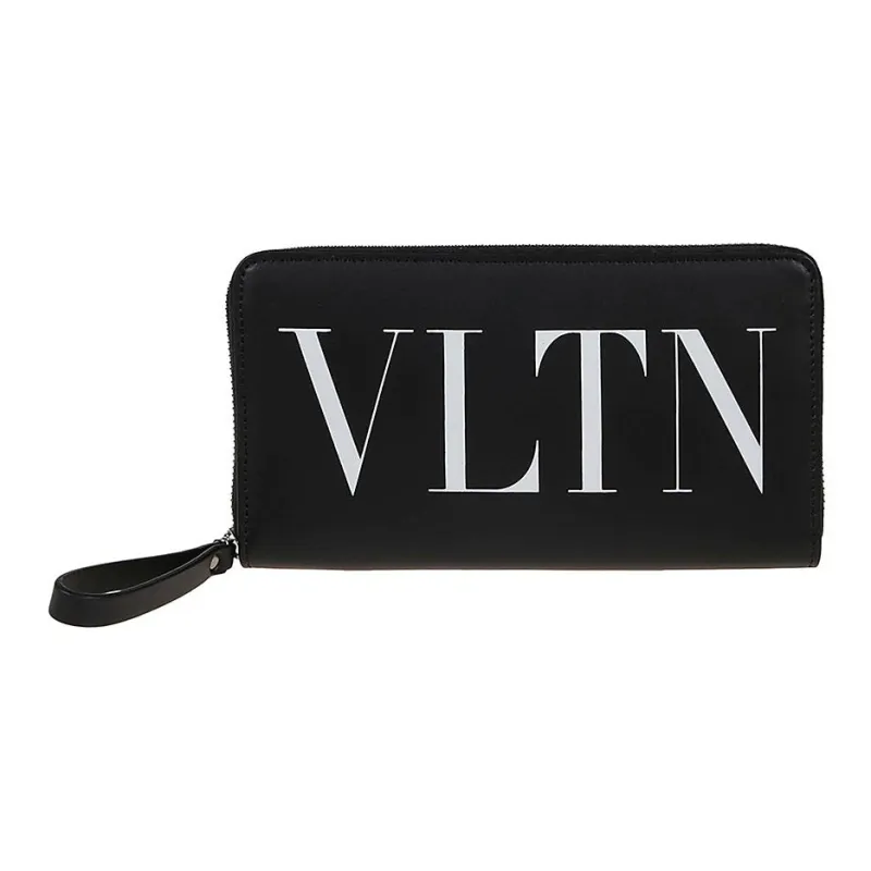 Valentino Calfskin Wallet Men's Black-0