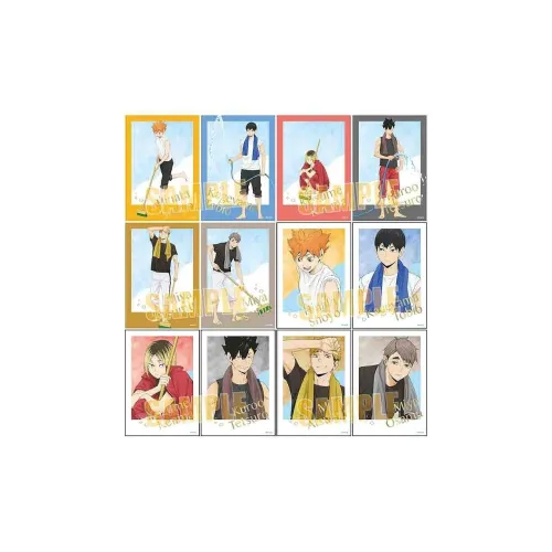 Animate Haikyuu!! Collectible Foil Gold Sticker Box Eggs Pool Cleaning Photo Cards