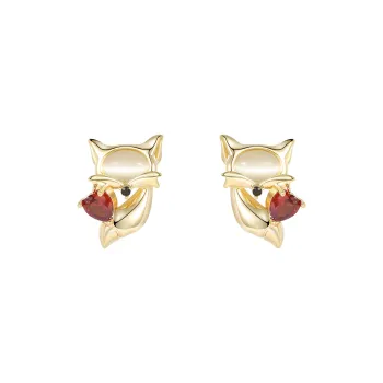 BING STUDIO Copper Stud Earrings Women's