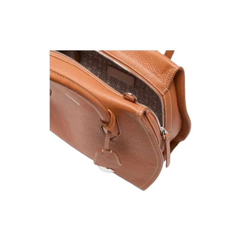 COCCINELLE Leather Shoulder Bag Crossbody Bag Handbag Medium Size Women's Brown-3
