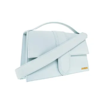 Jacquemus Le Bambinou Series Leather One Shoulder Handbags Women's Light Blue
