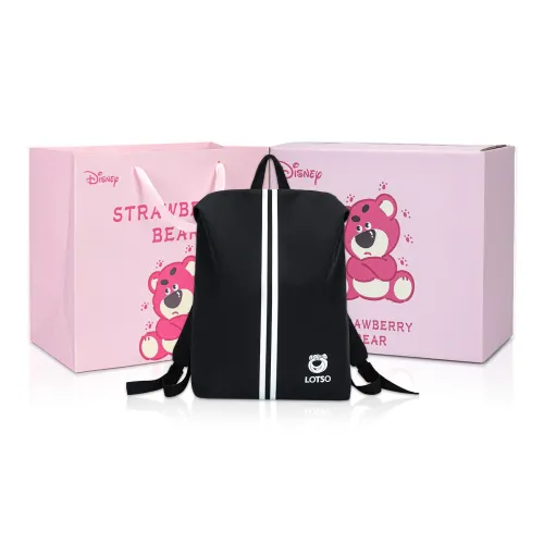 Disney Strawberry Bear Series Canvas Backpack Unisex Multicolor