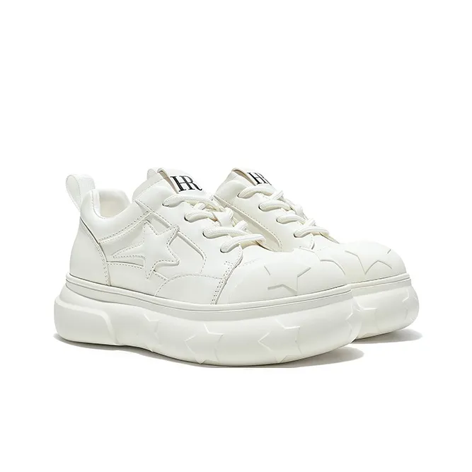 HR Low Top Skateboard Shoes Women's White-3