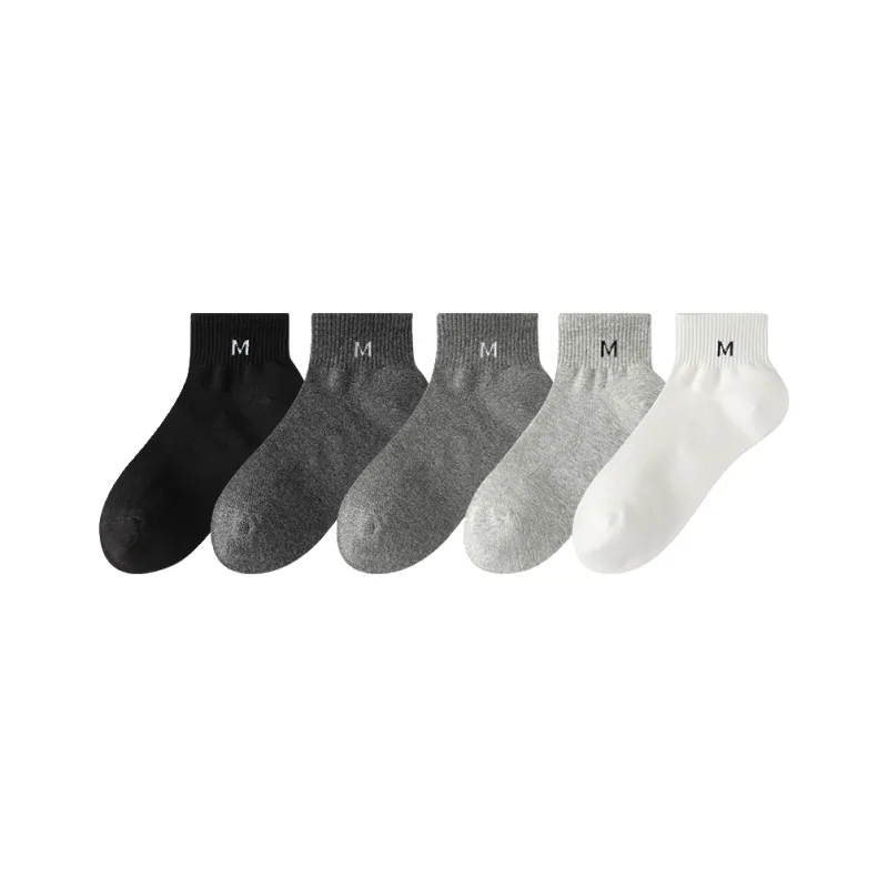 Cotton Gene Ankle Socks Men's 5 Pack-0