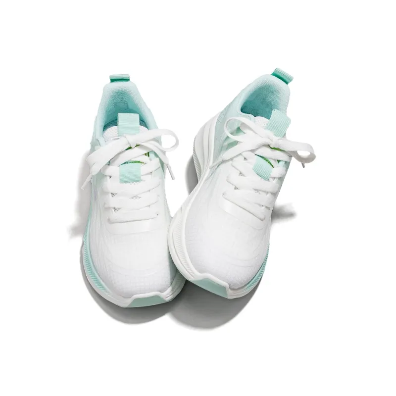 Warrior Anti Slip And Wear Resistant Breathable Low Top Casual Running Shoes Women's White Green-2