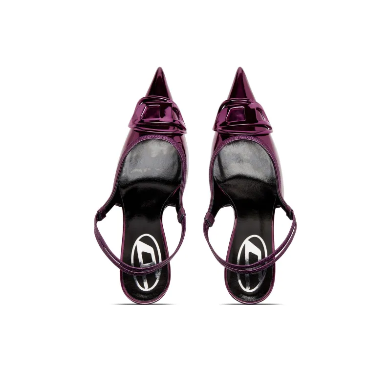 DIESEL D Venus Slim Heel High Heels 9cm Women's Dark Purple-4