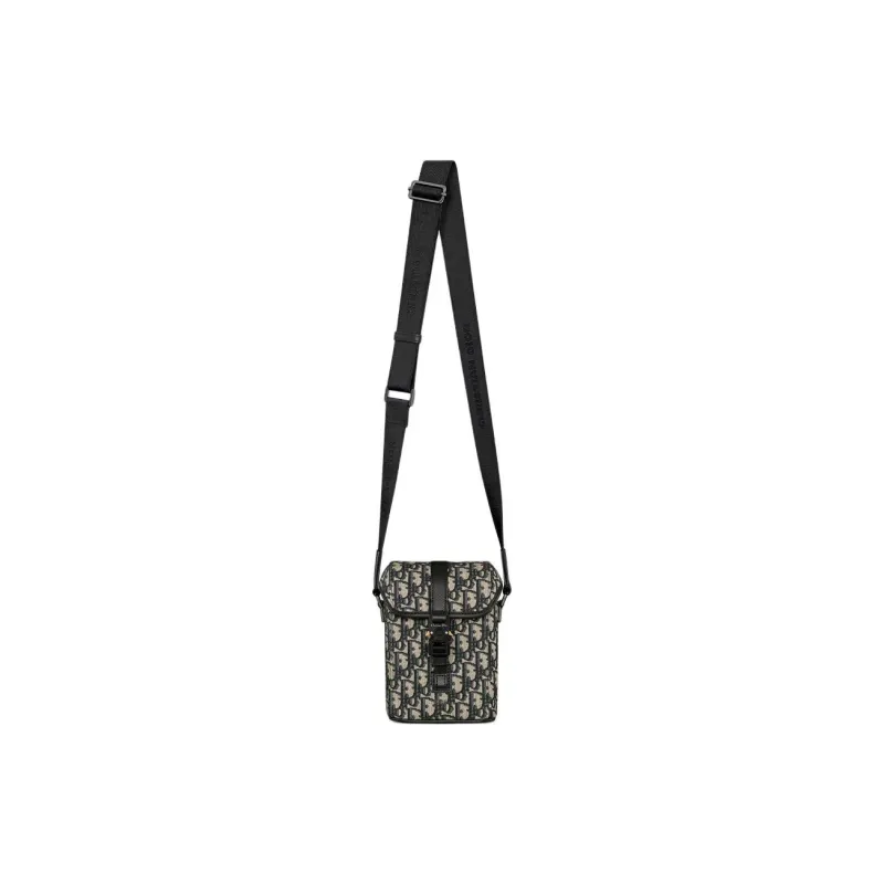 DIOR Hit The Road Cotton Messenger Bag, Shoulder Bag Mini Women's Beige & Black-1