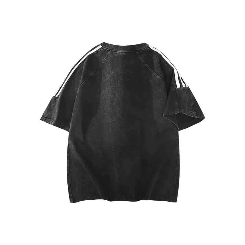 JINBEILE T Shirt Unisex Washed Black-1