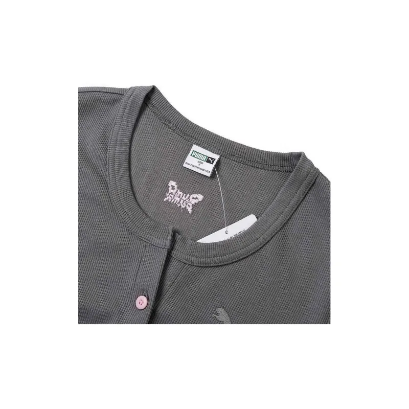 PUMA Crop Tops Women's Gray-2