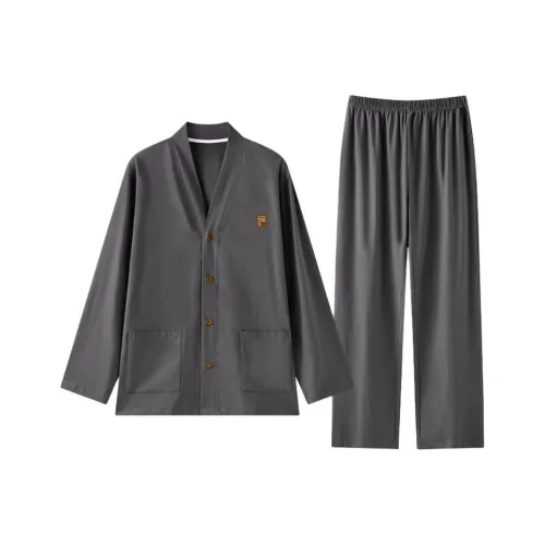 ZAO FU NIAO Pajama Set Men's Smoke Gray