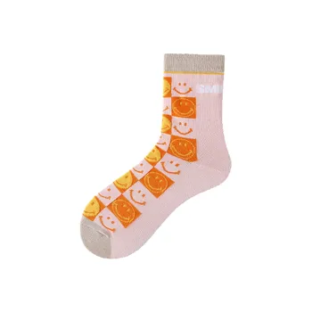 SMILEY Mid Calf Socks Unisex Combo Set