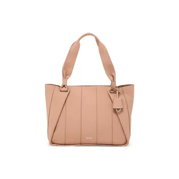 TUMI Leather Tote Bag Shopping Bag Handbag Women's Lily Pink