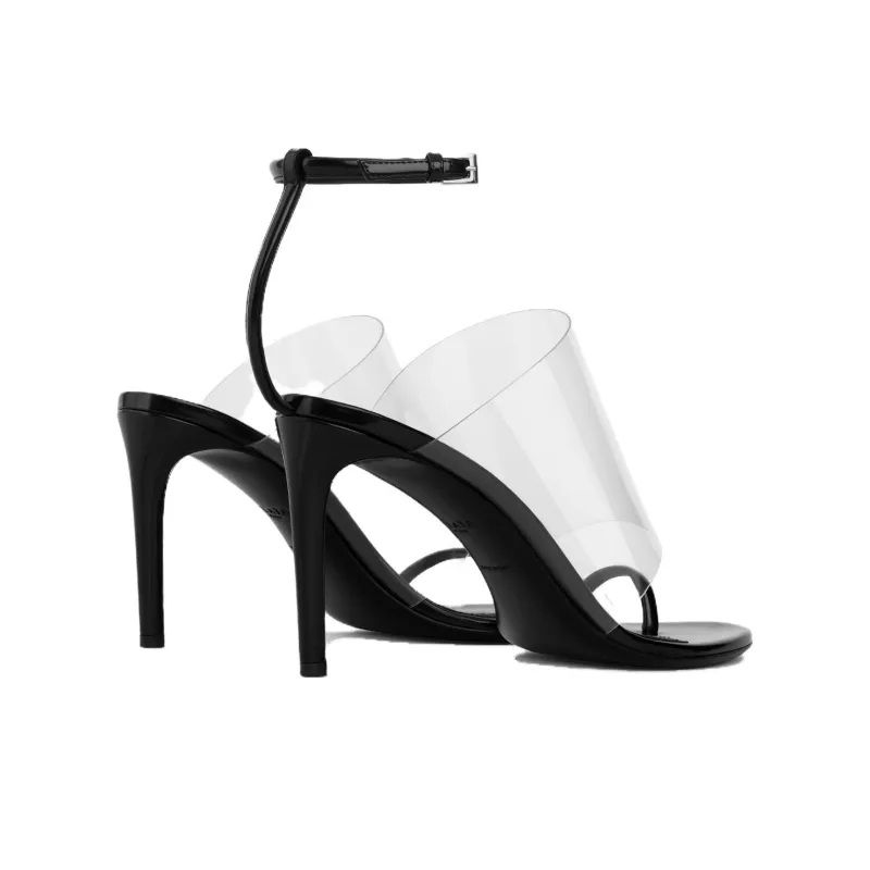 Alaia Strap Sandals 9cm Women's Black-2