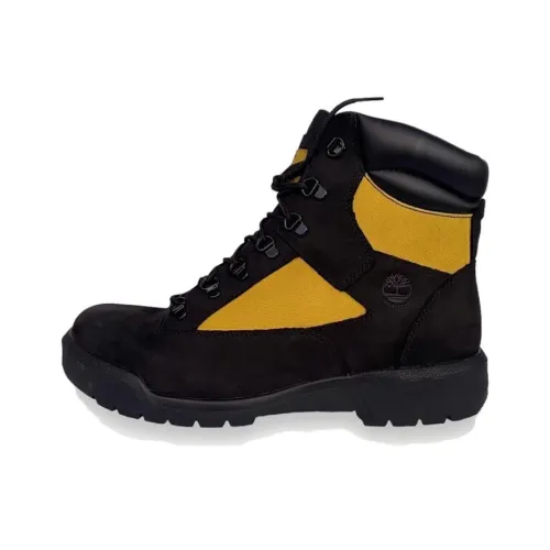 Timberland Field Boots Waterproof And Wear resistant Short Outdoor Boots Men's Black Yellow