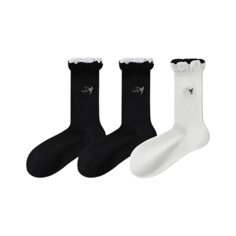 Temooues Mid Calf Socks Women's Combo Set-8