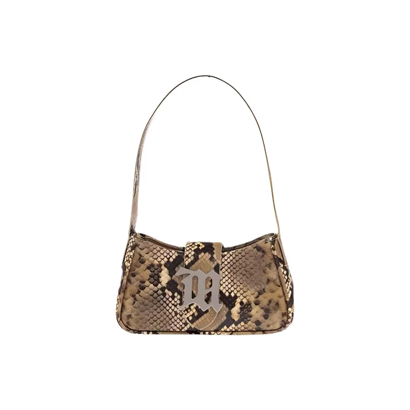 Misbhv Embossed Leather Handbag Shoulder Bag Women's Light Brown-0