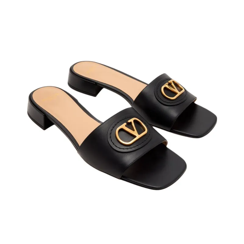 Valentino Slip Resistant Slide Slippers Women's Black-2
