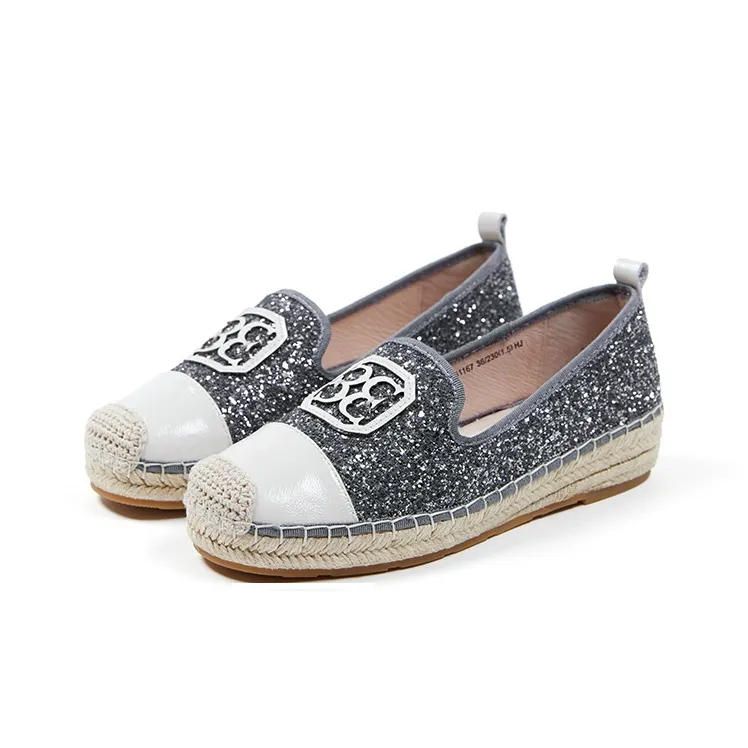 Marie Claire Espadrilles Women's Shimmering Silver+White-1