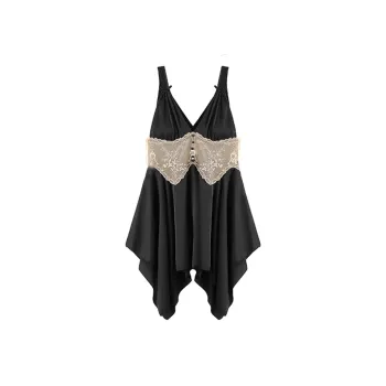 Qiao Ni Tong Nightgown Women's Black