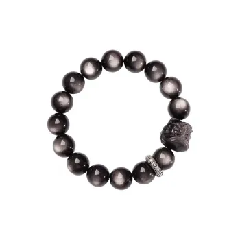 MUSHIFEN Obsidian Beaded Bracelet #Good Luck Unisex