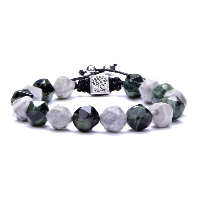 MEOBURLIY Map Stone Jade Bracelets Unisex-0