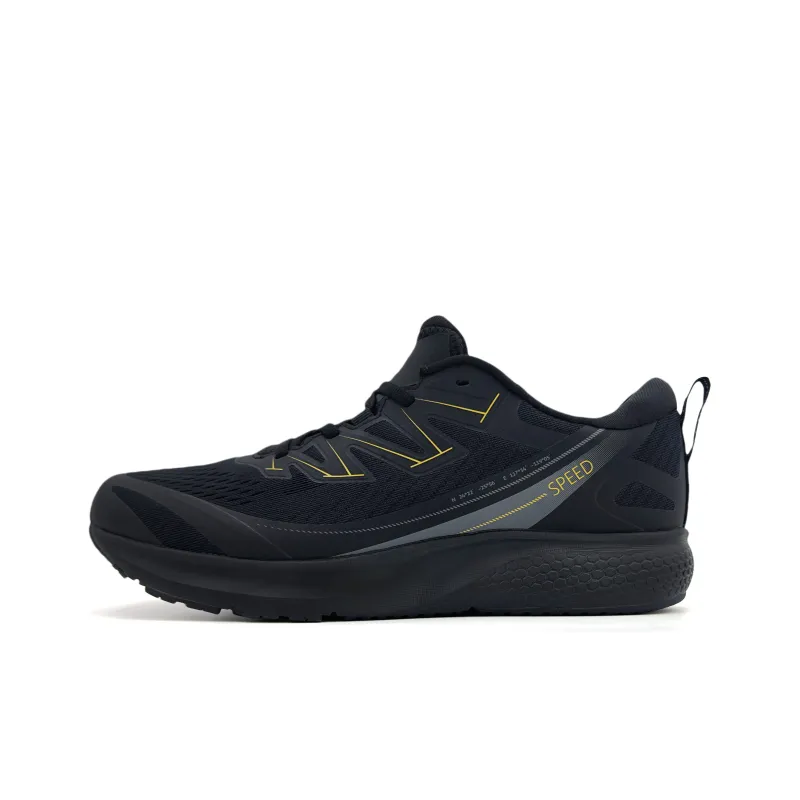 Sauz Anti Slip And Wear Resistant Breathable Low Top Casual Running Shoes Unisex Black-0