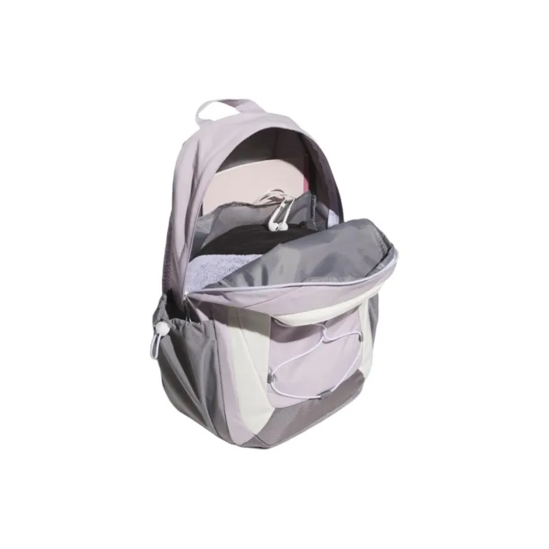 Adidas Recycled Nylon Backpack Large Size Unisex Light Purple & White & Light Gray-3