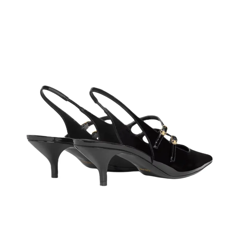 CELINE Judy Slim Heel High Heels 5.5cm Women's Black-3