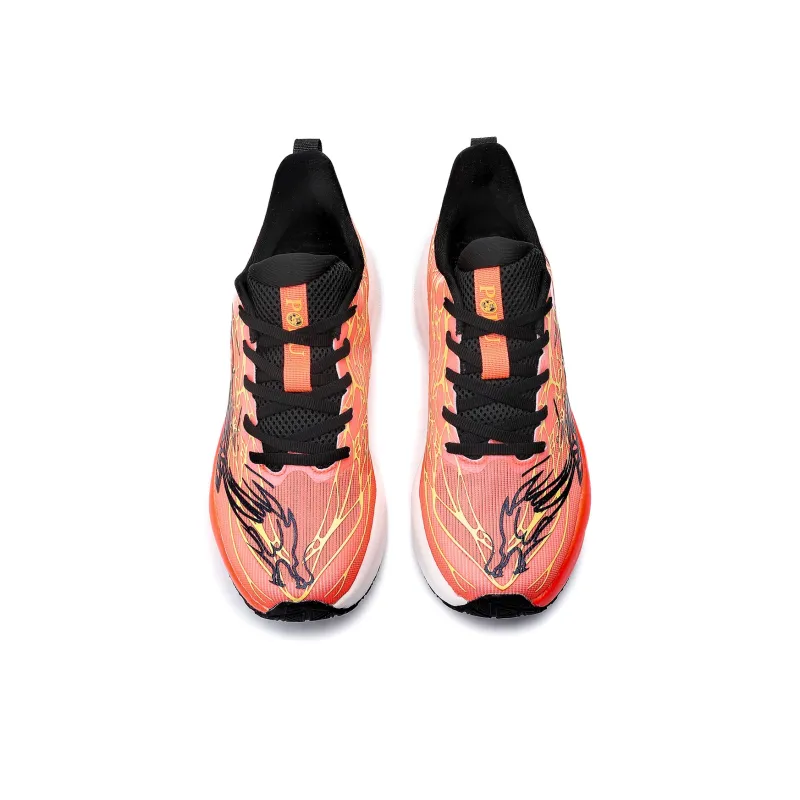 POLUDIYIPI Balance Support Lightweight Breathable Low Top Sprint Long Distance Running Shoes Unisex Flame Orange-2