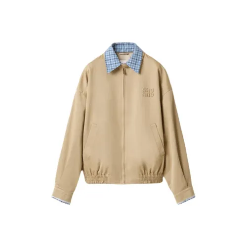 MIU MIU SS25 Jackets Coats Women's Gray Ropes